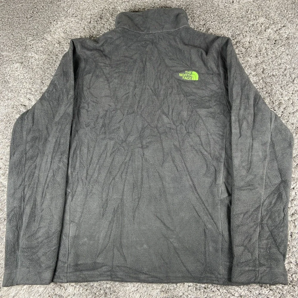 The North Face Fleece Jacket Mens M Gray Full Zip Mock Neck Outdoors TKA 100